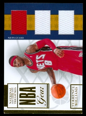 2009-10 Playoff National Treasures NBA Gear Trios #17 Terrence Williams/25
