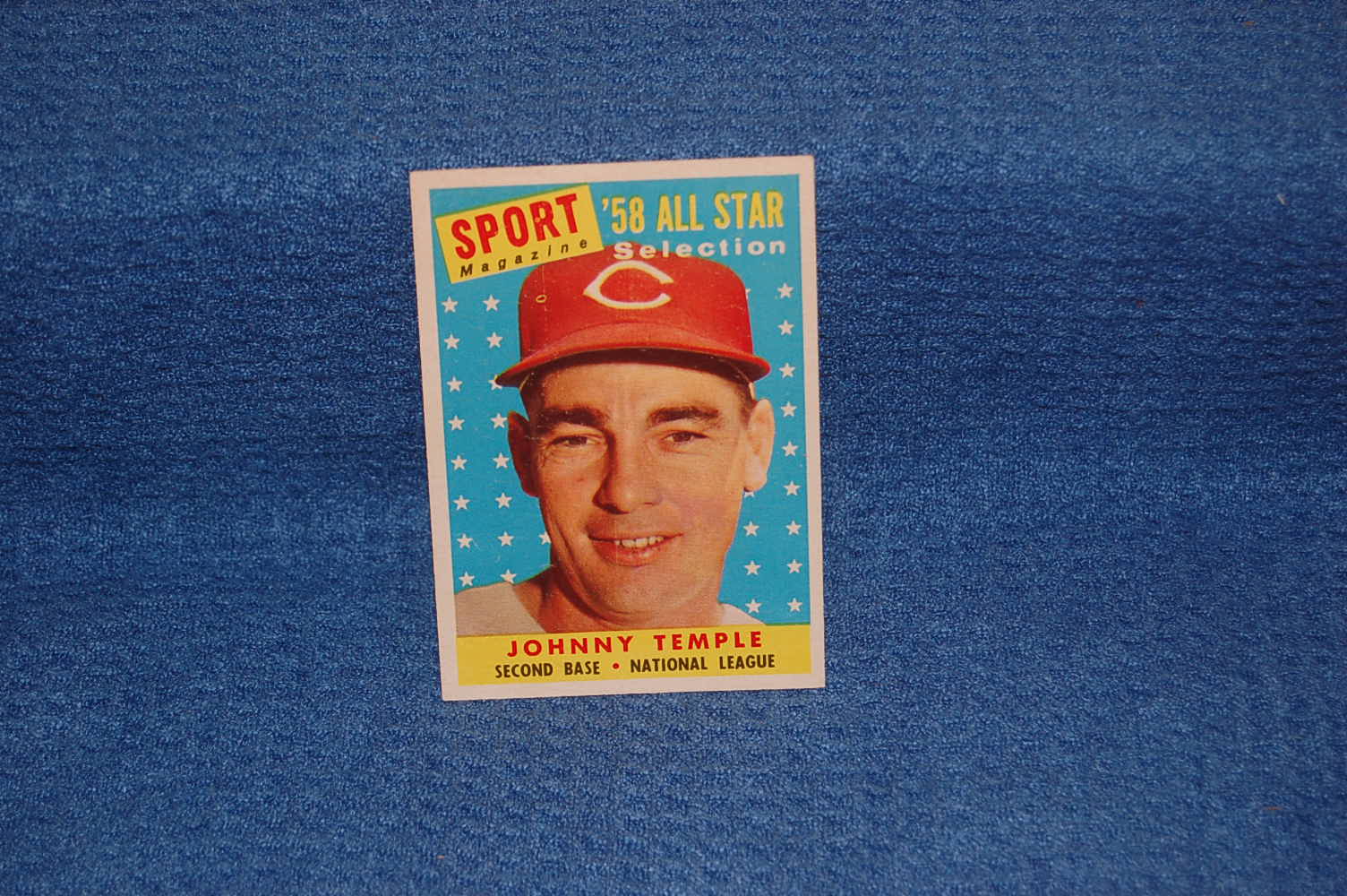 1958 Topps #478 Johnny Temple AS UER/Card says record vs American League/Temple was NL AS