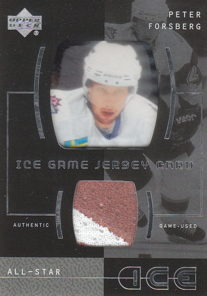 2000-01 Upper Deck Ice Game Jerseys #IFO Peter Forsberg Upd