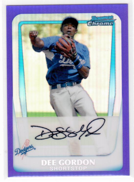 2011 Bowman Chrome Prospects Purple Refractors #BCP80 Dee Gordon