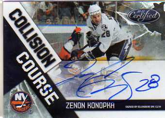 2010-11 Certified Collision Course Autographs #5 Zenon Konopka