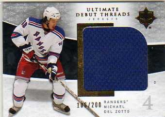 2009-10 Ultimate Collection Debut Threads #UDTDE Michael Del Zotto