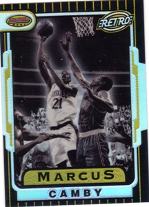 1996 97 bowman s best refractors marcus camby ret