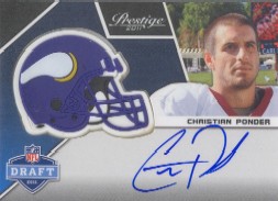 2011 Prestige Pro Helmets Autographs #34 Christian Ponder