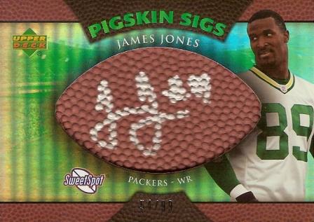 2007 Sweet Spot Pigskin Signatures Green 99 #JO James Jones