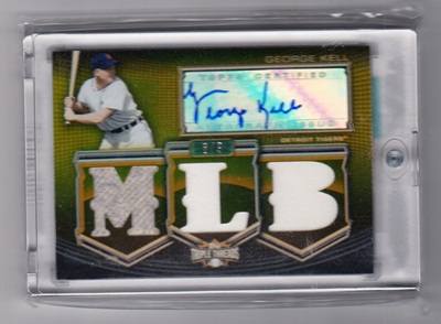 2010 Topps Triple Threads Autograph MLB Die Cut Relics Gold #GK George Kell