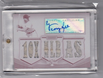 2010 Topps Triple Threads Autograph Relics White Whale Printing Plates #AR148 George Kell