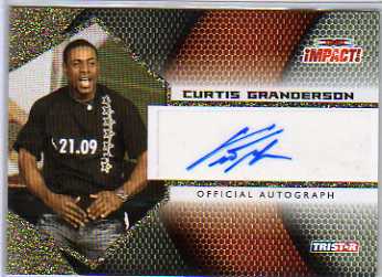 2009 TRISTAR TNA Impact Autographs Gold #IA16 Curtis Granderson