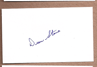 Dean Stone Auto 3x5 index card Autograph Played 1953-63 Washington Senators, Boston Red Sox, St. Louis Cardinals, Houston Colt 45's, Chicago White Sox, Baltimore Orioles (NC242) 