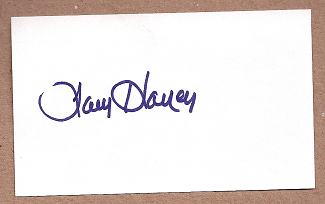 Larry Haney Auto 3x5 index card Autograph Played 1966-78 Baltimore Orioles, Seattle Pilots, Oakland Athletics, St. Louis Cardinals, Milwaukee Brewers (NC257)
