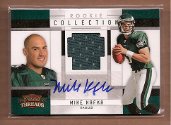 2010 Panini Threads Rookie Collection Materials Autographs #25 Mike Kafka