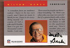 1992 Pro Line Portraits Team NFL Autographs #2 Milton Berle