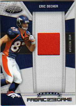 2010 Certified Rookie Fabric of the Game #15 Eric Decker/250