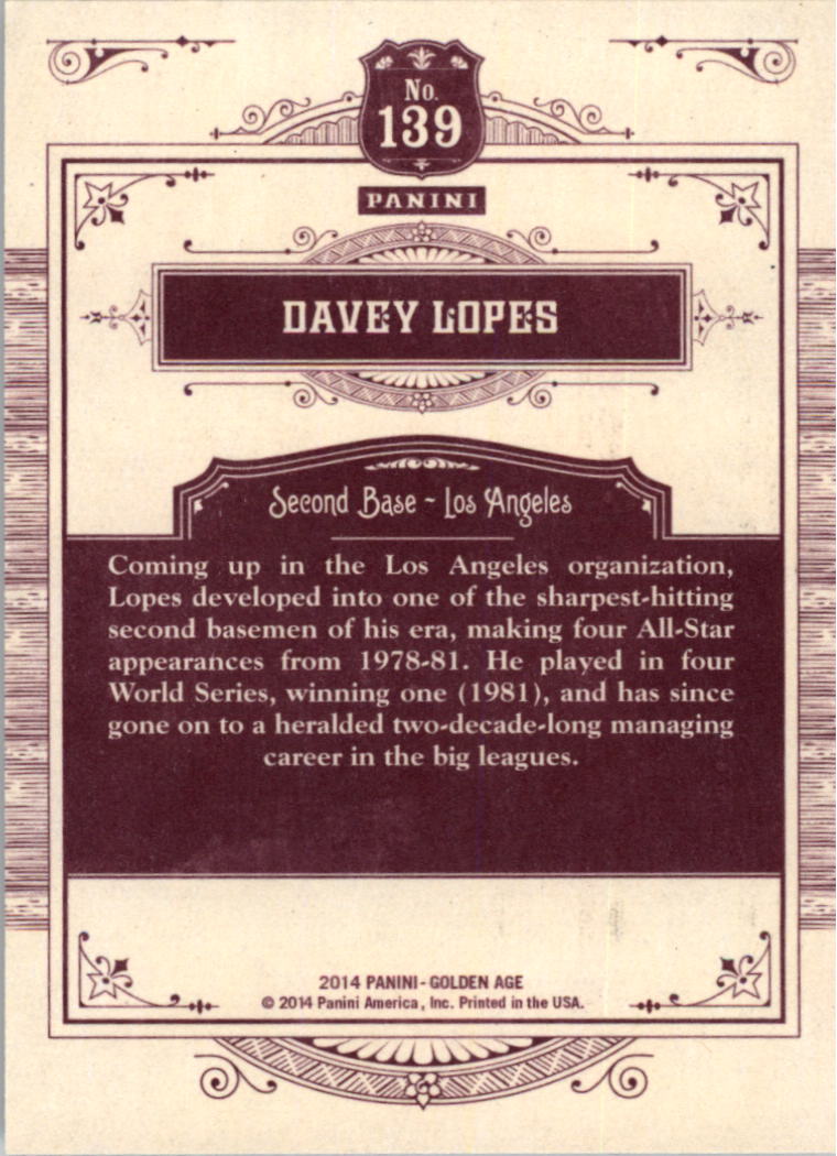 B1204- 2014 Panini Golden Age Cards 1-150 +Inserts -You Pick- 15+ FREE US SHIP - Picture 269 of 297