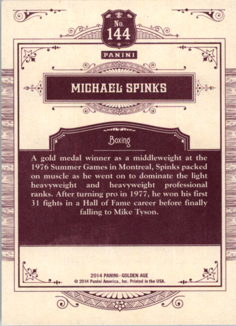 2014 Panini Golden Age #144 Michael Spinks back image