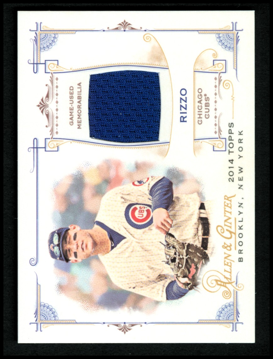 Anthony Rizzo Gold 2013 Bowman card 177 Chicago Cubs