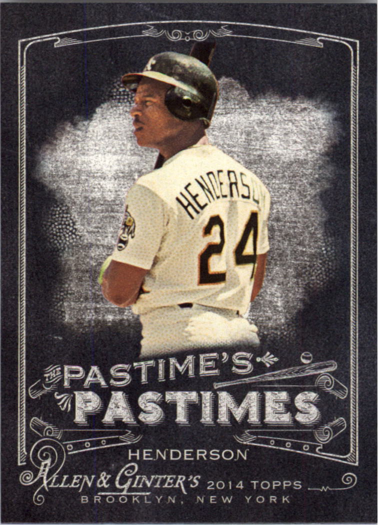 2014 Topps Allen and Ginter The Pastime's Pastime #PPRHE Rickey Henderson