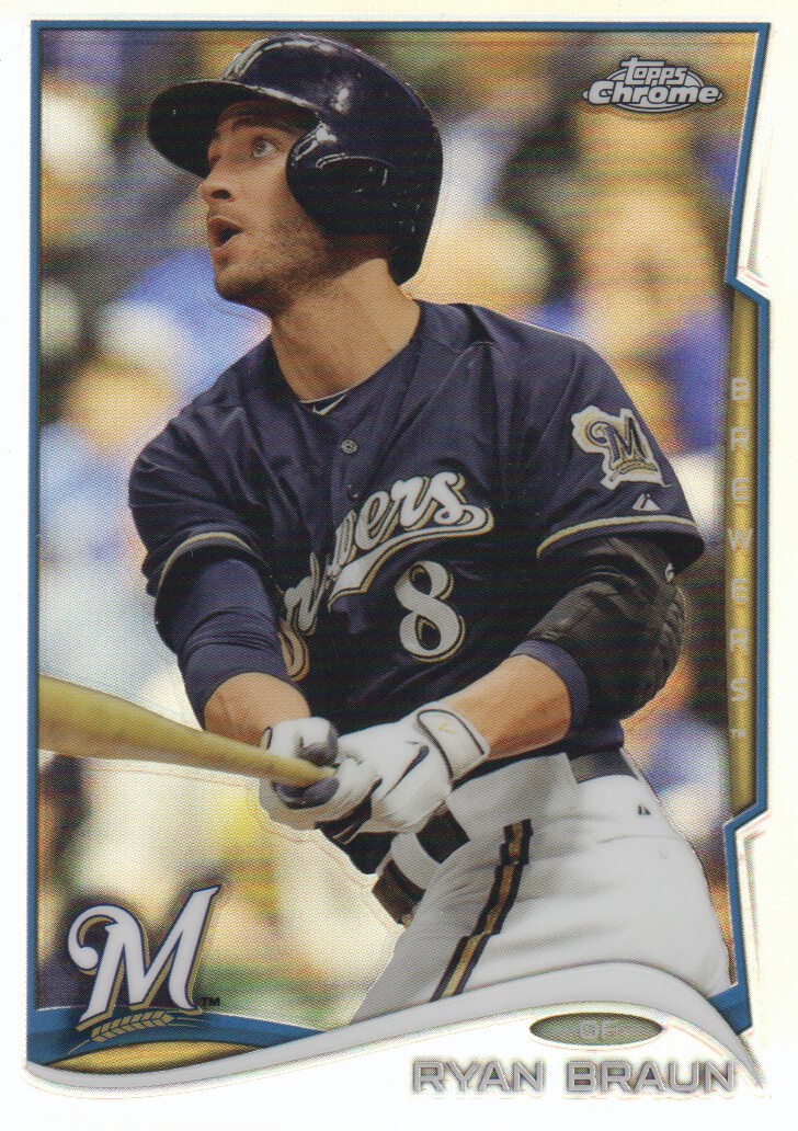 2014 Topps Chrome #5 Ryan Braun - NM-MT