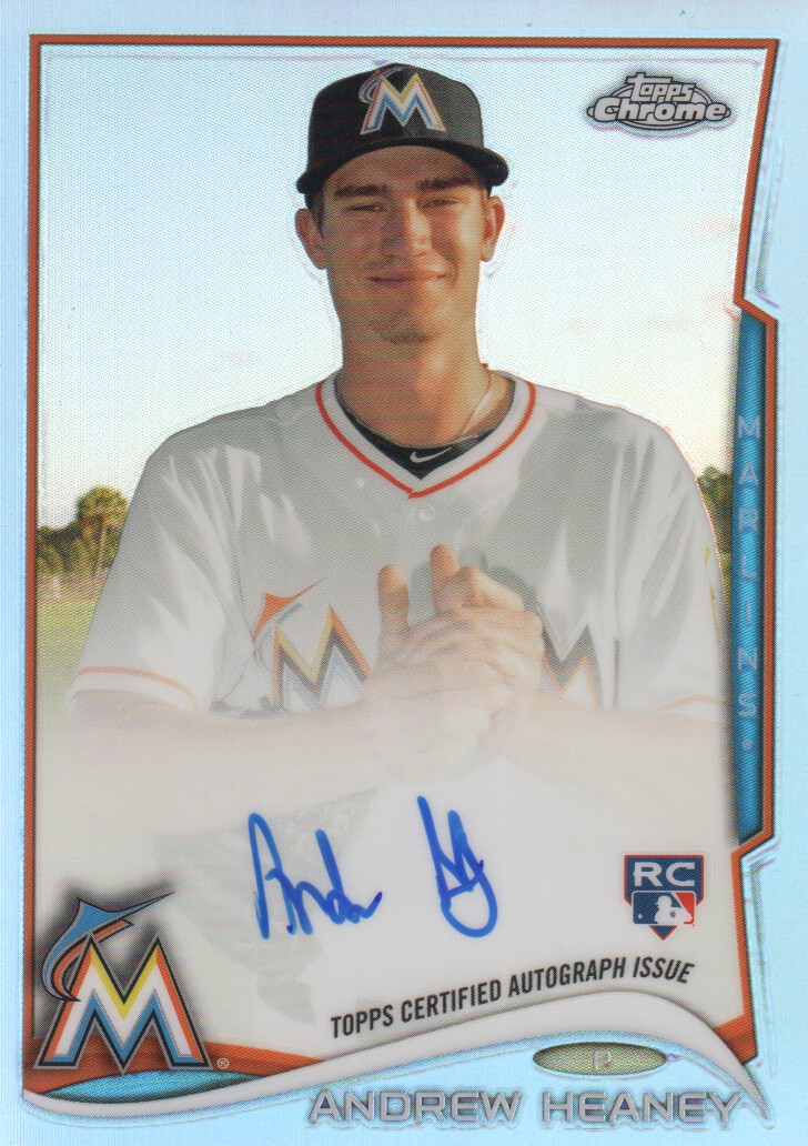 2014 Topps Chrome Rookie Autographs Blue Refractors #AH Andrew Heaney