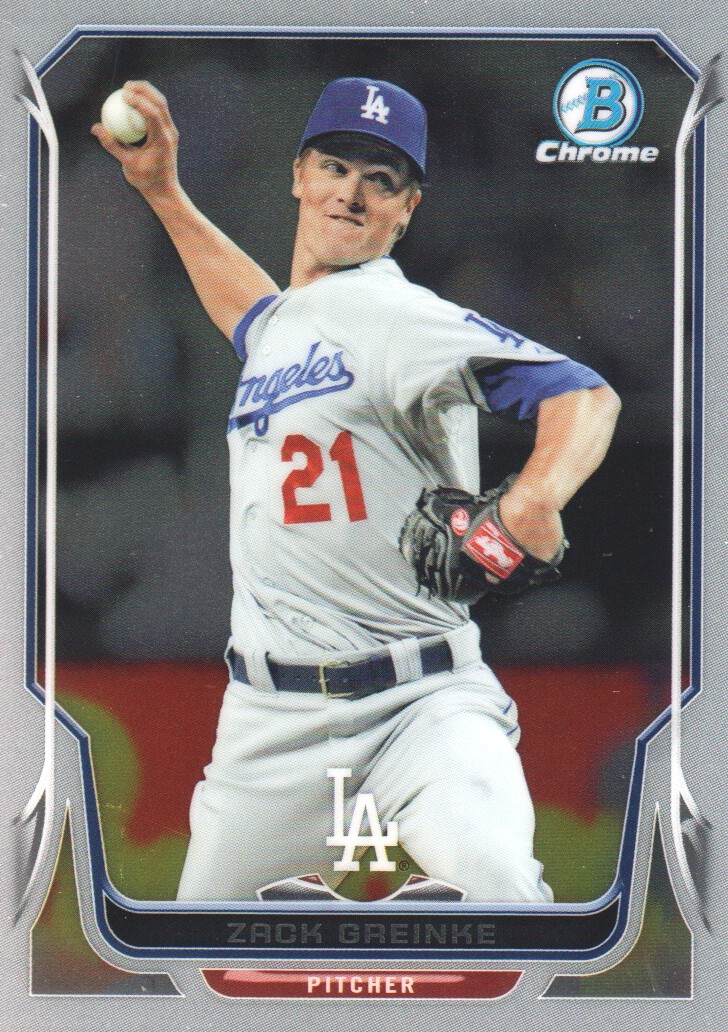 2014 Bowman Chrome #160 Zack Greinke - NM-MT