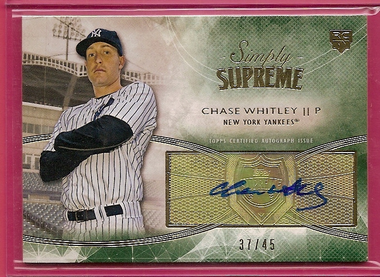 2014 Topps Supreme Autographs Green #SACW Chase Whitley