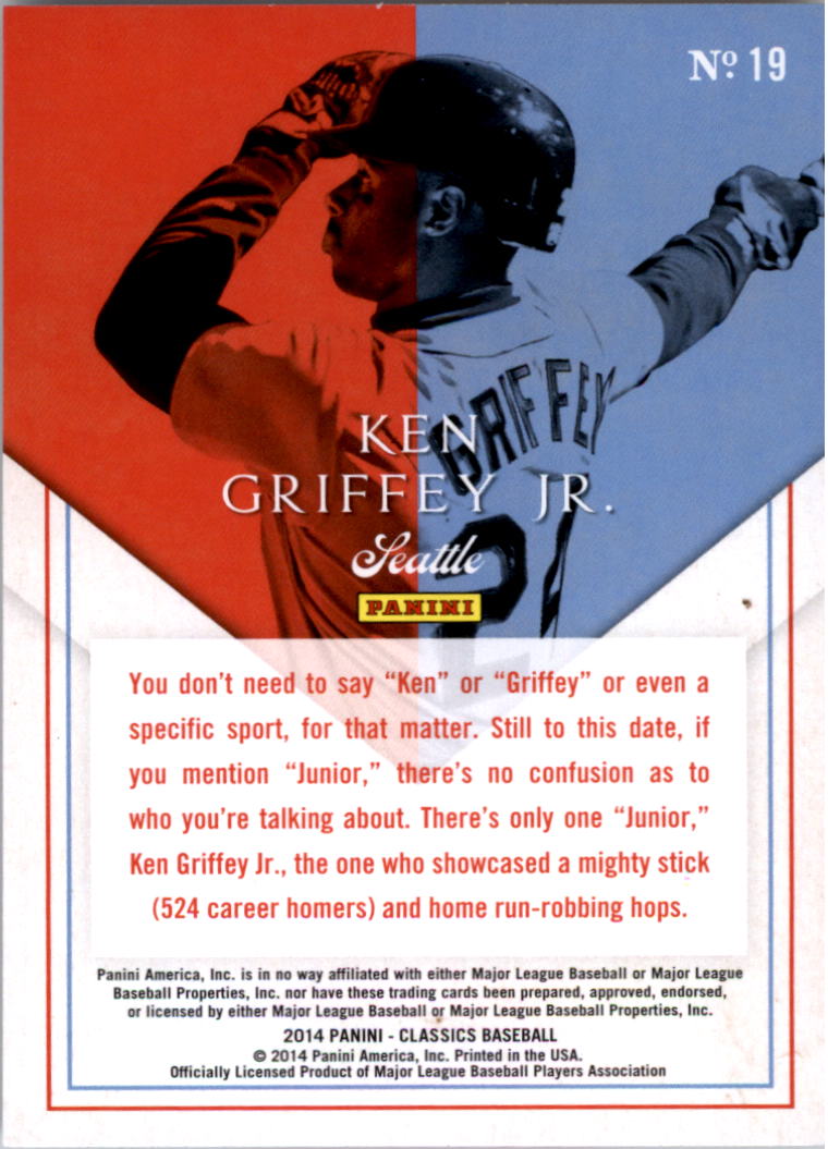 2014 Classics Home Run Heroes #19 Ken Griffey Jr. back image