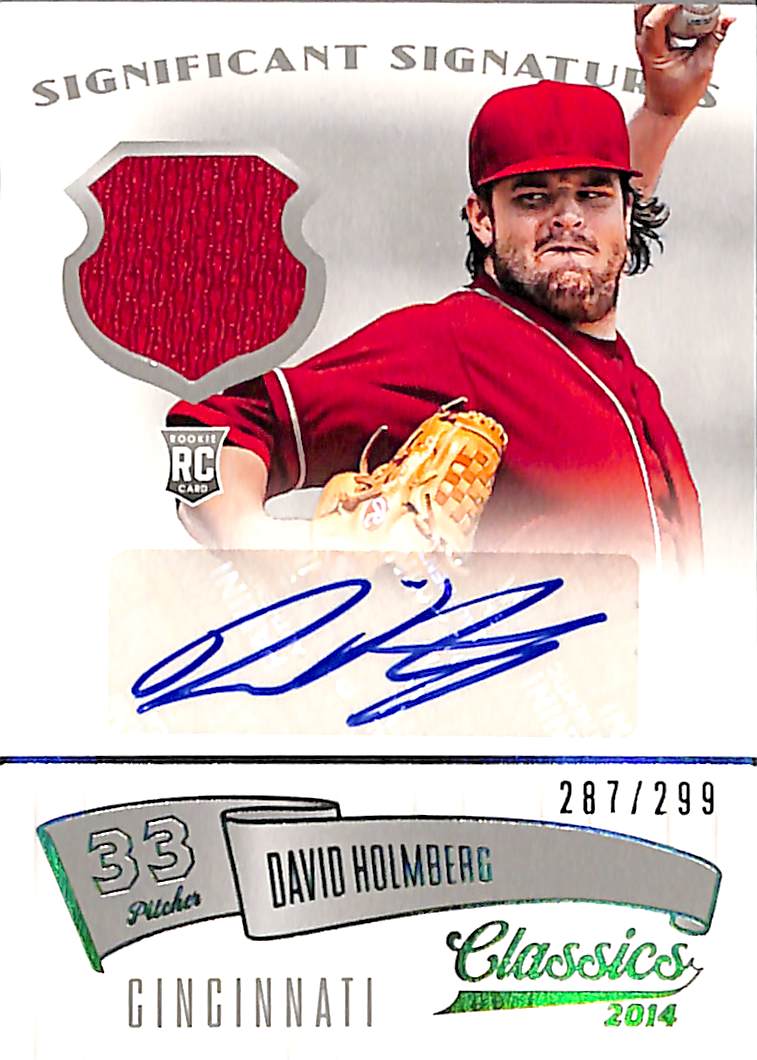 2014 Classics Significant Signatures Jerseys Silver #79 David Holmberg/299