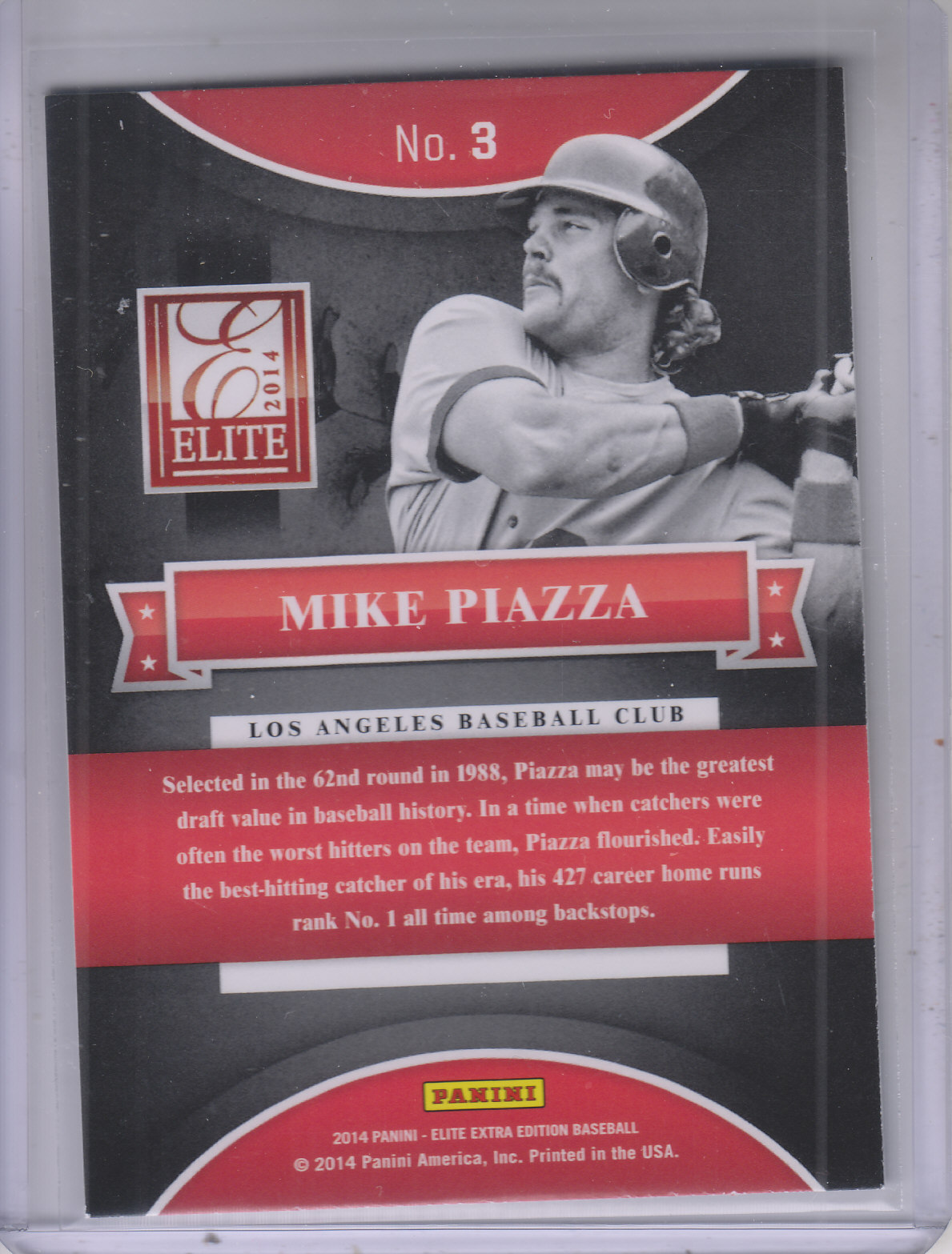 2014 Elite Extra Edition Historic Picks #3 Mike Piazza back image
