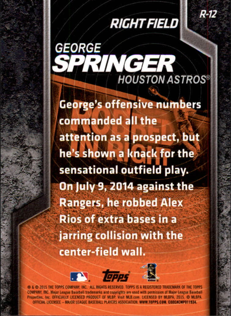 2015 Topps Robbed #R12 George Springer back image