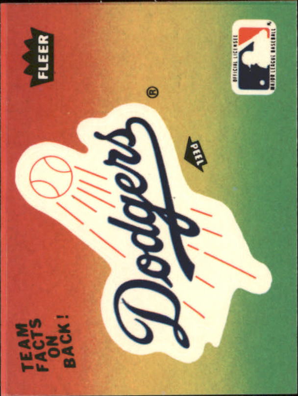 1983 Fleer Team Stickers #30 Los Angeles Dodgers/Logo