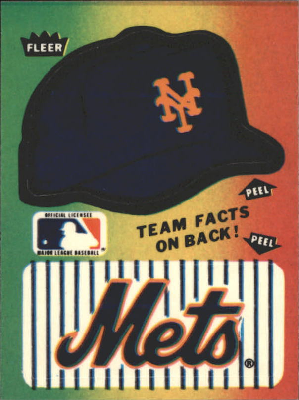 1983 Fleer Team Stickers #38 New York Mets/Cap