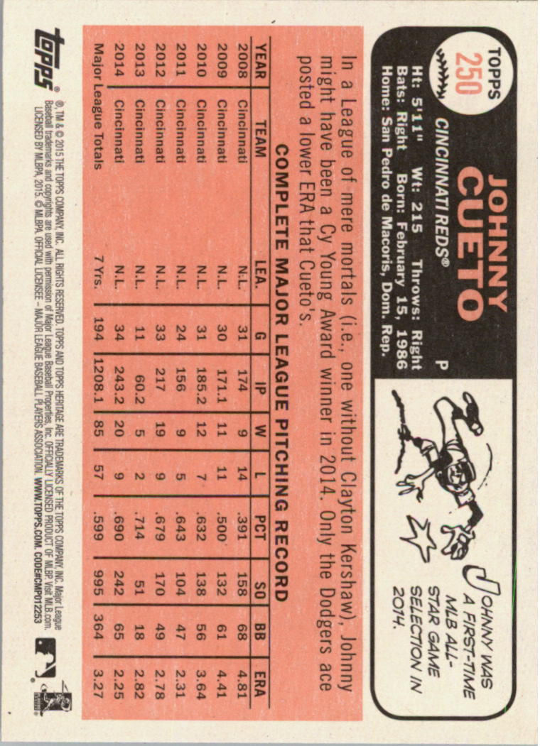 A0025- 2015 Topps Heritage BB #s 250-493 +Rookies -You Pick- 15+ FREE US SHIP - Picture 261 of 323