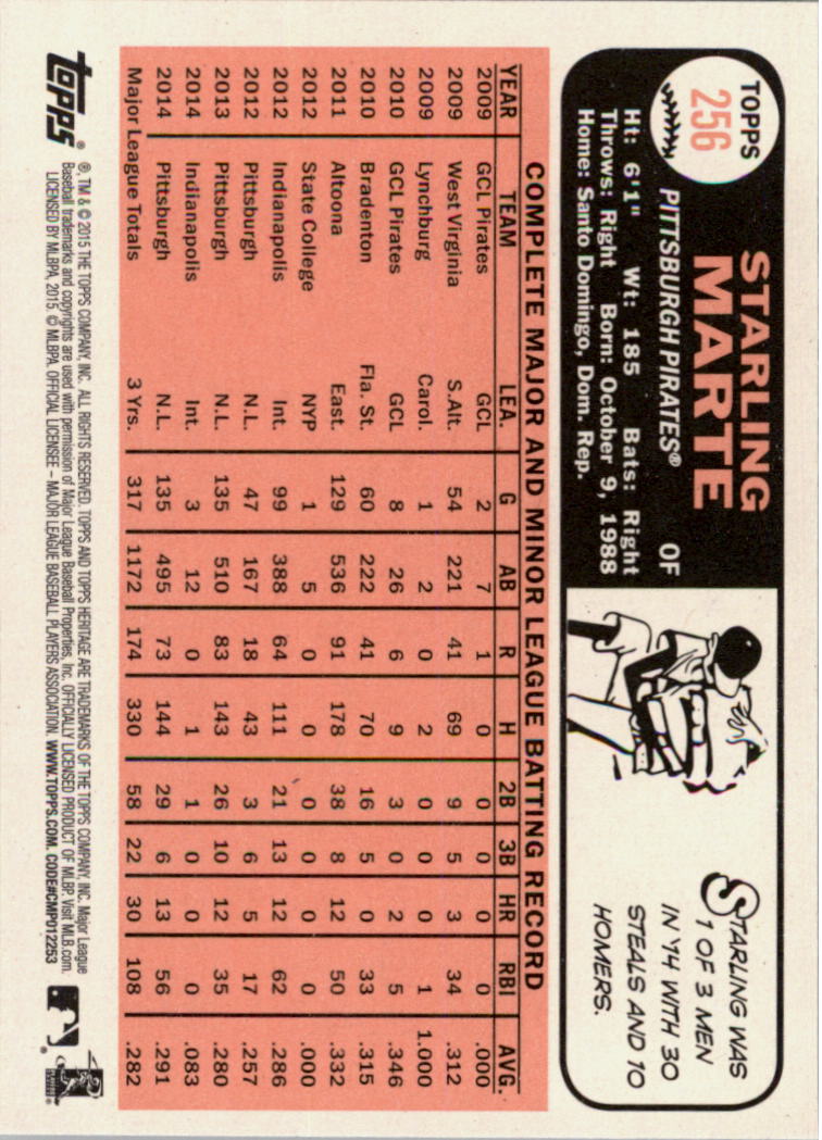A0025- 2015 Topps Heritage BB #s 250-493 +Rookies -You Pick- 15+ FREE US SHIP - Picture 162 of 323