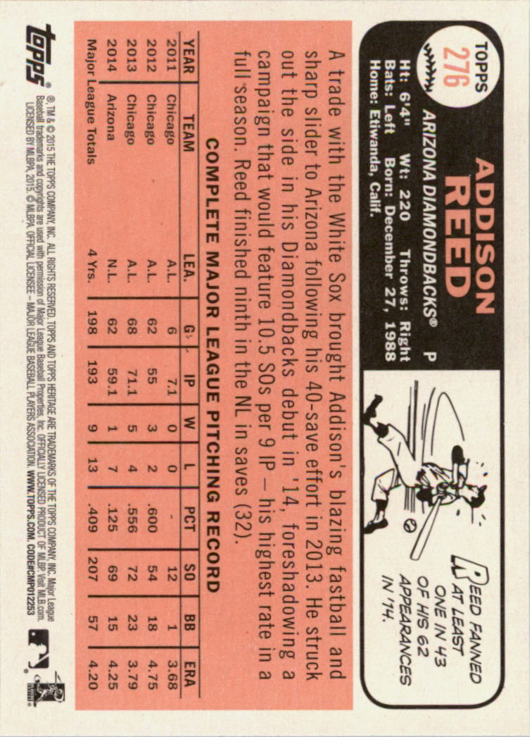 A0025- 2015 Topps Heritage BB #s 250-493 +Rookies -You Pick- 15+ FREE US SHIP - Picture 25 of 323