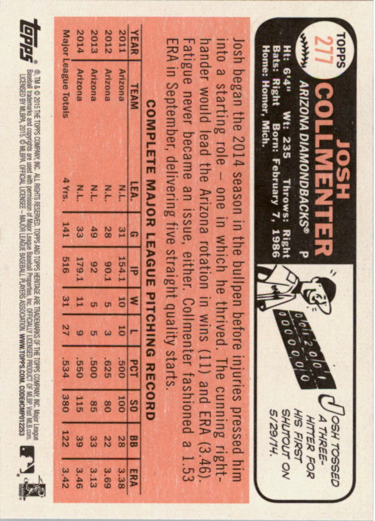 A0025- 2015 Topps Heritage BB #s 250-493 +Rookies -You Pick- 15+ FREE US SHIP - Picture 27 of 323