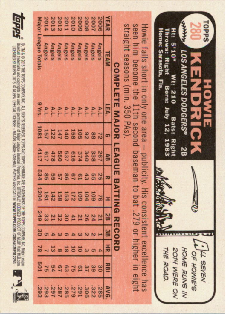 A0025- 2015 Topps Heritage BB #s 250-493 +Rookies -You Pick- 15+ FREE US SHIP - Picture 30 of 323