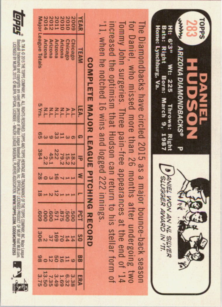 A0025- 2015 Topps Heritage BB #s 250-493 +Rookies -You Pick- 15+ FREE US SHIP - Picture 35 of 323