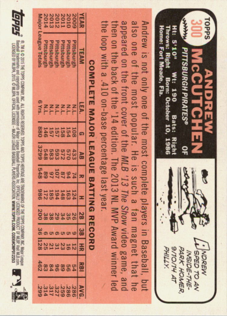 A0025- 2015 Topps Heritage BB #s 250-493 +Rookies -You Pick- 15+ FREE US SHIP - Picture 265 of 323