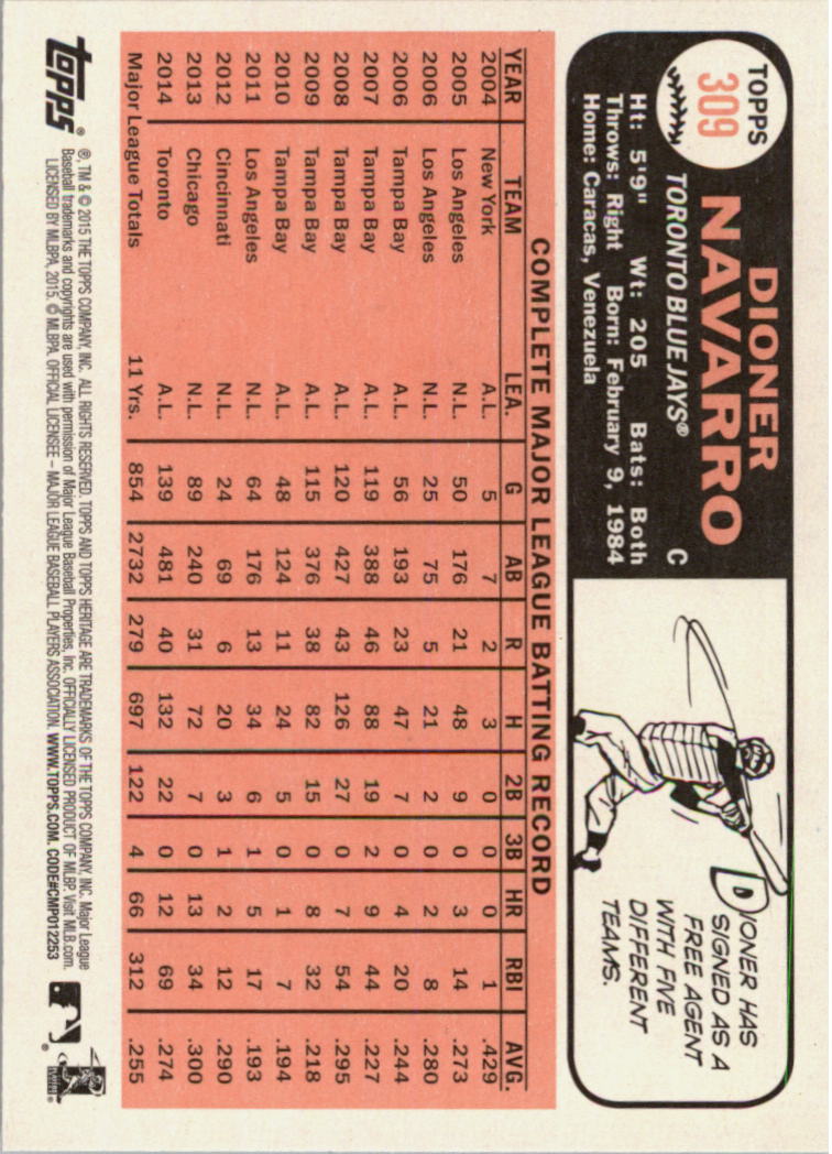A0025- 2015 Topps Heritage BB #s 250-493 +Rookies -You Pick- 15+ FREE US SHIP - Picture 55 of 323