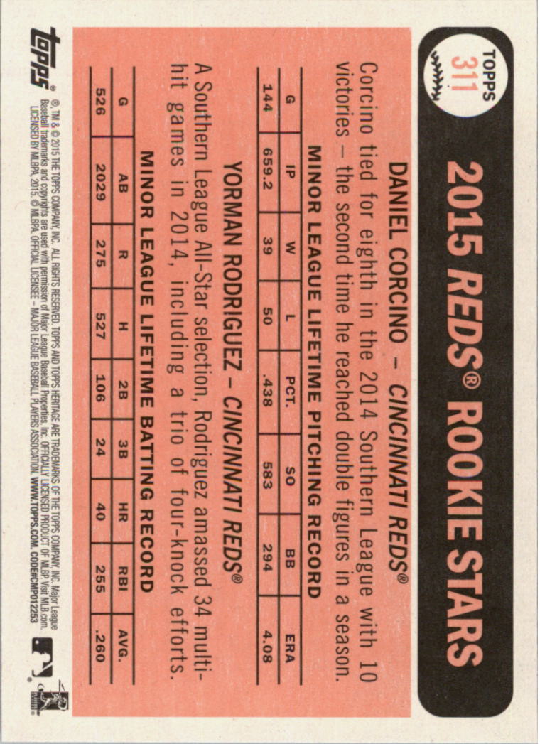 A0025- 2015 Topps Heritage BB #s 250-493 +Rookies -You Pick- 15+ FREE US SHIP - Picture 277 of 323