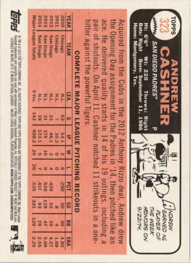A0025- 2015 Topps Heritage BB #s 250-493 +Rookies -You Pick- 15+ FREE US SHIP - Picture 69 of 323