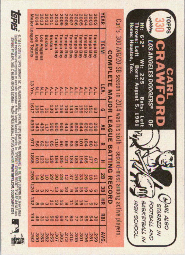 A0025- 2015 Topps Heritage BB #s 250-493 +Rookies -You Pick- 15+ FREE US SHIP - Picture 198 of 323