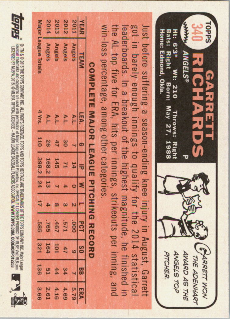 A0025- 2015 Topps Heritage BB #s 250-493 +Rookies -You Pick- 15+ FREE US SHIP - Picture 204 of 323