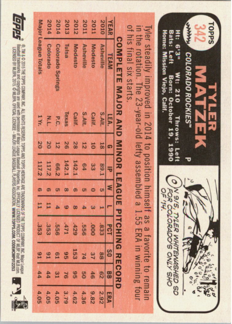 A0025- 2015 Topps Heritage BB #s 250-493 +Rookies -You Pick- 15+ FREE US SHIP - Picture 83 of 323