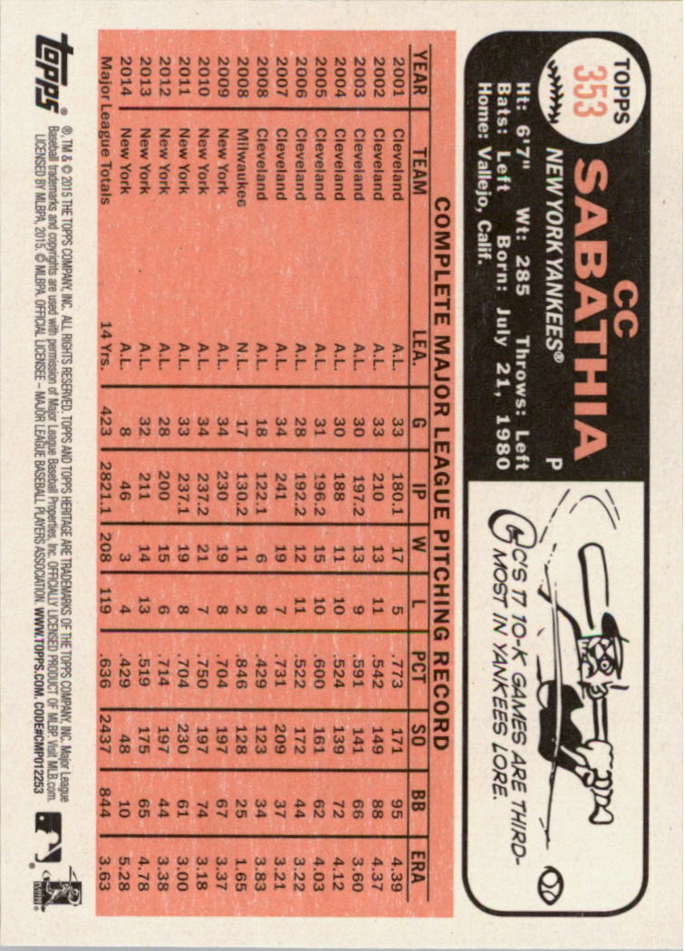 A0025- 2015 Topps Heritage BB #s 250-493 +Rookies -You Pick- 15+ FREE US SHIP - Picture 212 of 323