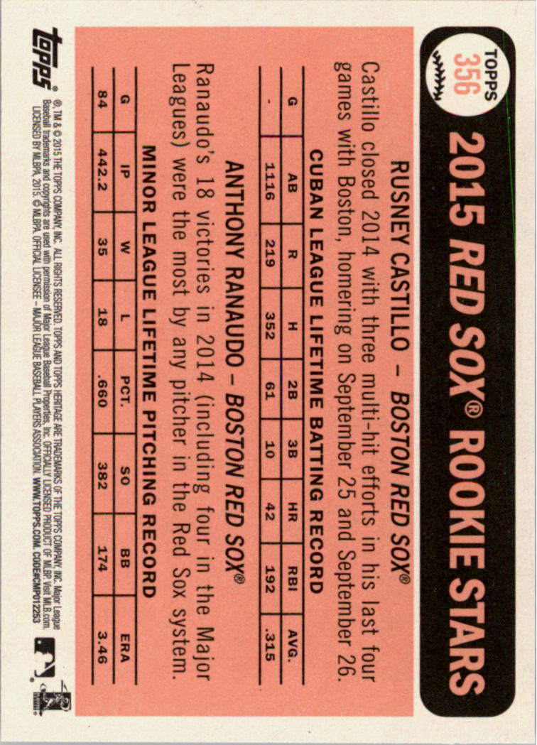 A0025- 2015 Topps Heritage BB #s 250-493 +Rookies -You Pick- 15+ FREE US SHIP - Picture 283 of 323