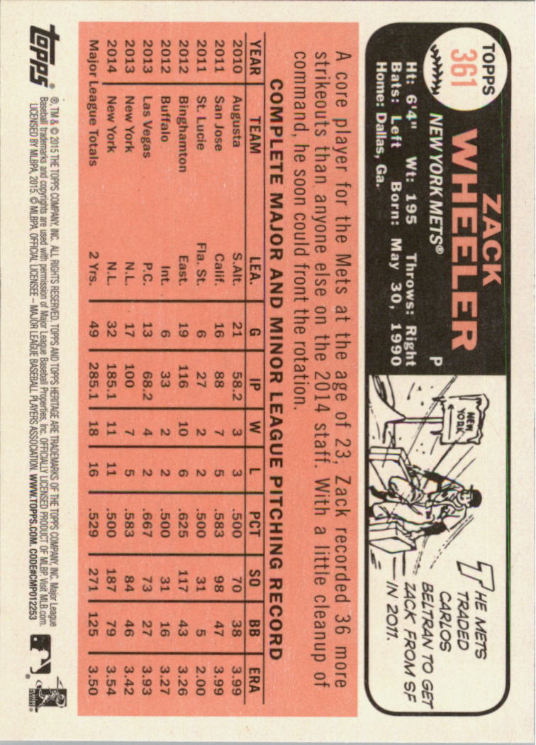 A0025- 2015 Topps Heritage BB #s 250-493 +Rookies -You Pick- 15+ FREE US SHIP - Picture 219 of 323