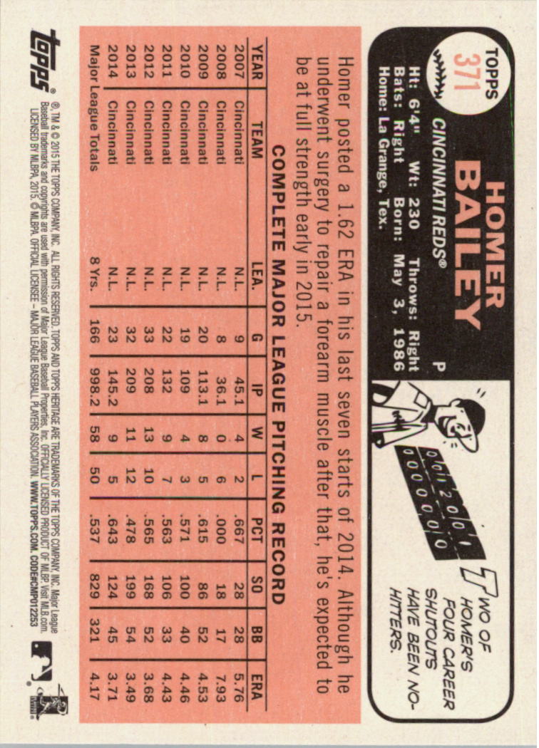 A0025- 2015 Topps Heritage BB #s 250-493 +Rookies -You Pick- 15+ FREE US SHIP - Picture 105 of 323