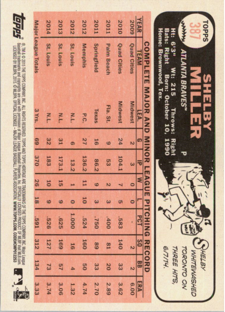 A0025- 2015 Topps Heritage BB #s 250-493 +Rookies -You Pick- 15+ FREE US SHIP - Picture 238 of 323