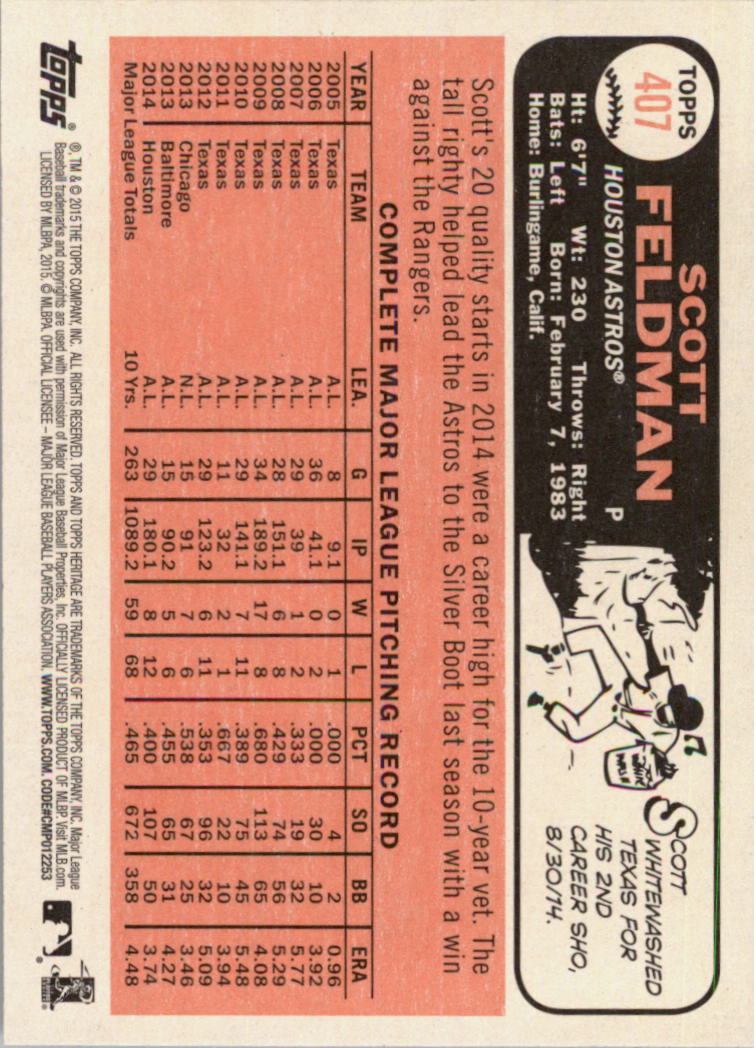 A0025- 2015 Topps Heritage BB #s 250-493 +Rookies -You Pick- 15+ FREE US SHIP - Picture 136 of 323